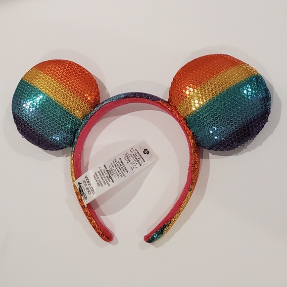 Disney Pride Sequin Mickey/Minnie Ears Headband - Picture 1 of 4